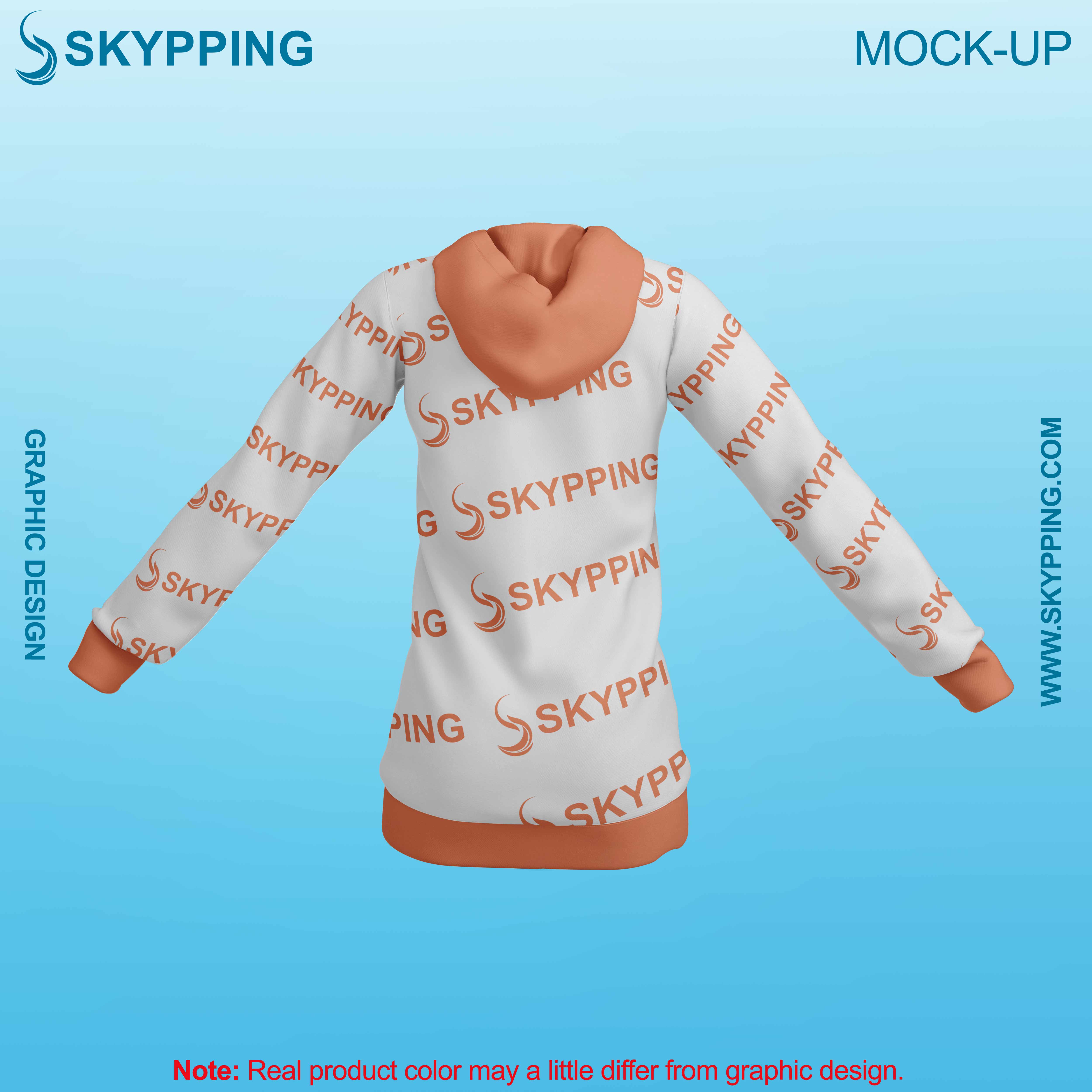 White Combo Pull Over Hoodie with Kangroo Pockets for Women